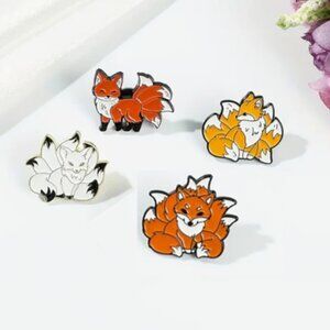 🍏50% OFF/3+...Cartoon Multitailed Fox Pin